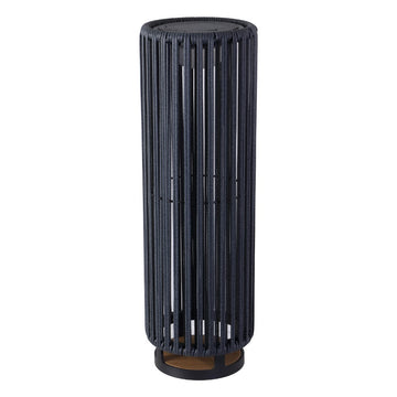 Sawara Modern Minimalist Faux Rattan Integrated Indoor/Outdoor LED Solar Powered Lantern